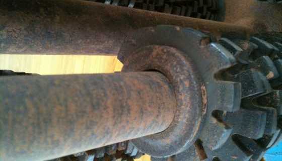 Blades broken due to excess wear and mismanagement of the rotor and the machine